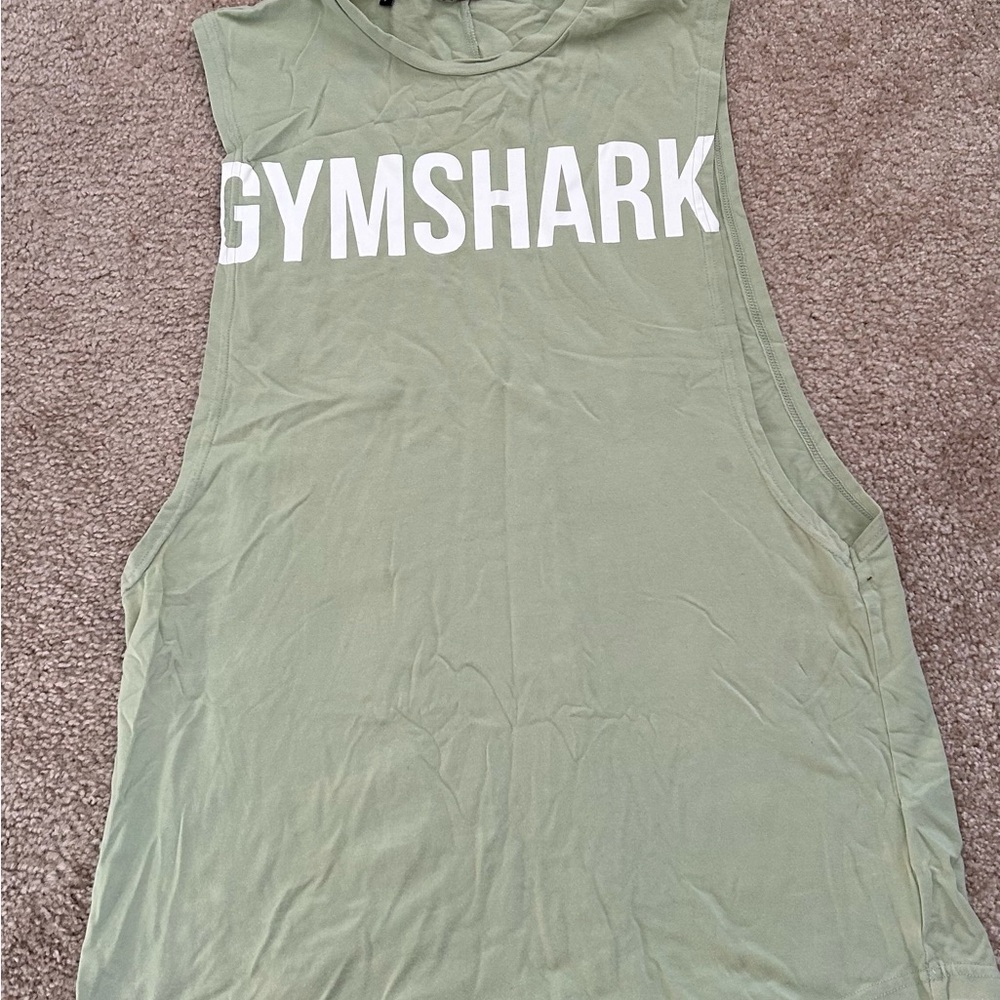 Gymshark Men's Green Sleeveless Swim Top